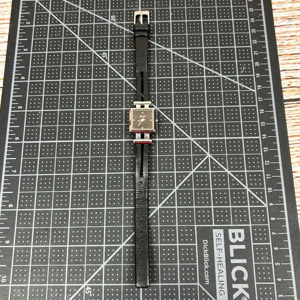 Kenneth Cole Reaction Womens Watch KC2414 S301-06 Black Square Dial Tested‎